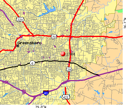 Greensboro NC Zip Codes, Map and Demographics